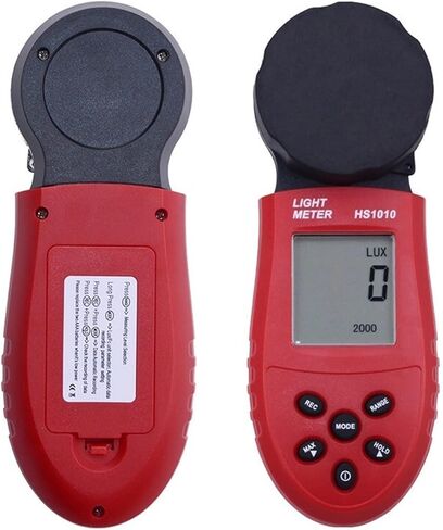 HS1010 Handheld Light Meter Digital Electric Illuminometer for Home Office Photometer Tester Light Measure Tool Hygrometer(HS1010A with Wire Split) in Kuwait