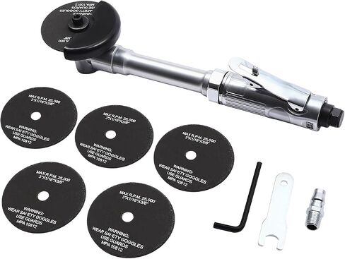 Long Handle Pneumatic Cut Off Tool 3-inch 18000RPM Air Cut-Off Tool Extended Cutting Tool (with 6 Cutting Blades) in Kuwait