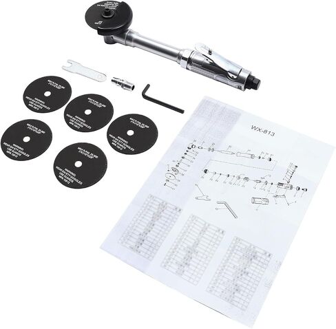 Long Handle Pneumatic Cut Off Tool 3-inch 18000RPM Air Cut-Off Tool Extended Cutting Tool (with 6 Cutting Blades) in Kuwait