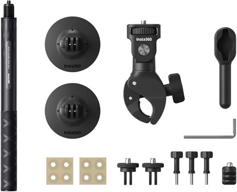Insta360 Motorcycle Bundle New Version-Complete Mounting Kit X5/X4 Air/X4/X3/X2/Cameras | Compatible with ACE PRO2/GO 3S/Go Ultra, DJI OSMO Action 6/5/4and GoPro 13/12/11/MAX2(with Action Selfie) in Saudi Arabia