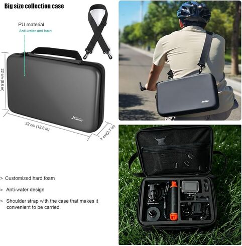 Accessories Kit for DJI Osmo Action 6 Aluminum Alloy Bike Mount Selfie Stick Tripod, Waterproof Housing, Magnetic Mount with Chest Strap, Head Mount, Carrying Case DJ6B (DJI OSMO ACTION6) in Kuwait