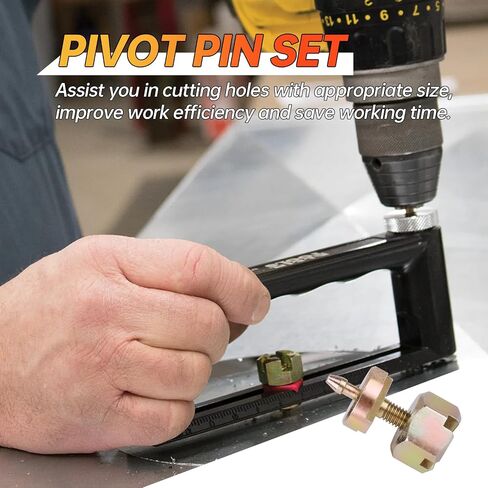 2Pcs HC1B Pivot Pin Set for Malco 1ELG5 1ELH8 HC1 HC2 Metal Hole Cutters | Pivot Pin Tool Replacement Parts Compatible with Sheet Metal Hole Cutters, Hole Cutter Pivot Pin Tool in Kuwait