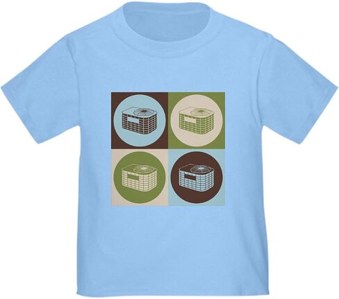 CafePress HVAC Pop Art Toddler T Shirt Cute Toddler Graphic Tee, 100% Cotton in Kuwait