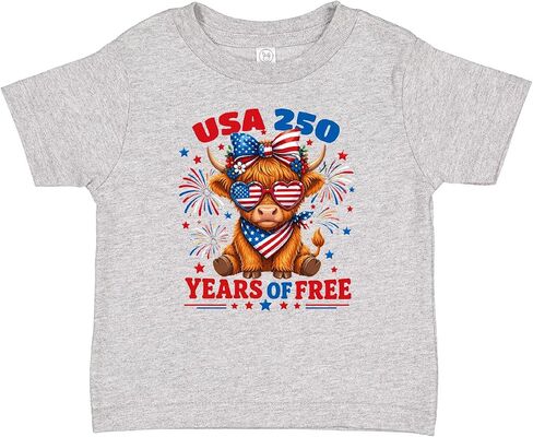 inktastic Highland Cow USA 250 Celebration Baby T-Shirt in Kuwait