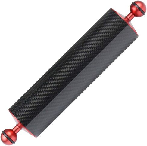 Carbon Fiber Float Buoyancy Aquatic Arm Dual Ball Floating Arm D60MM Camera Underwater Diving Tray (8 inch,Red) in Kuwait