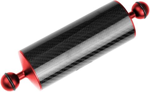 Carbon Fiber Float Buoyancy Aquatic Arm Dual Ball Floating Arm D60MM Camera Underwater Diving Tray (8 inch,Red) in Kuwait