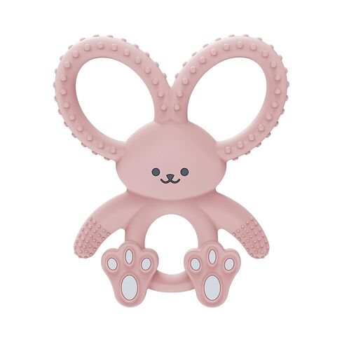 Dr. Brown's Flexees Teether, Pink Bunny, Soft 100% Silicone Baby Teether, BPA Free, 3m+, 1 Pack in Kuwait