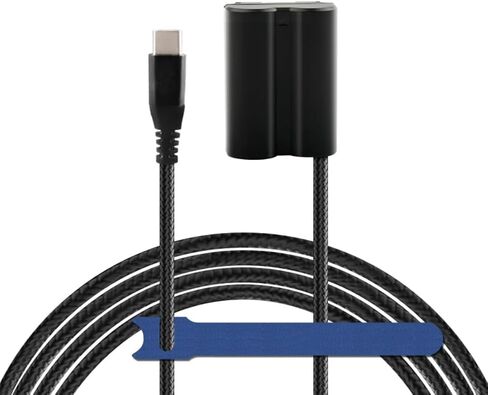 Braided Cable Type-C to NP-W235 Dummy Battery CP-W235 DC Coupling For Fuji X-H2 X-T4 X-T5 GFX100S 50S II in Kuwait