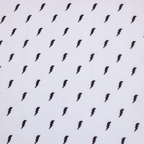 NoJo Lightning Bolt Black and White Nursery Fitted Crib Sheet in Kuwait