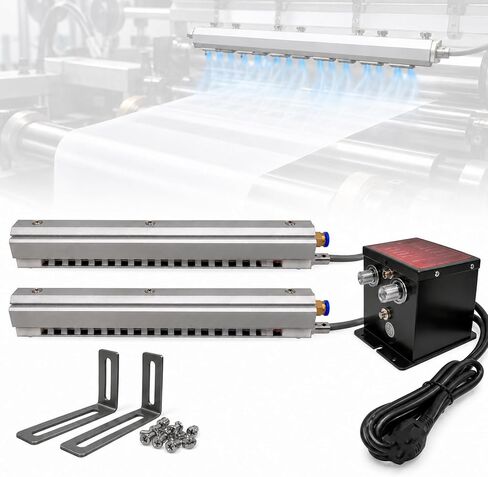 Industrial Dust Removal Ion Wind Knife, Electrostatic Eliminator Ion Air Knife, 7.0kv High Voltage Generator, Stainless Steel Ion Needle, 8mm Air Inlet, for Dust Removal, 200mm in Kuwait