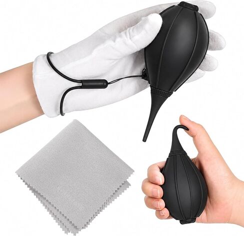 Lens Air Blower with Cleaning Cloth Camera Dust Blower Air Duster | Soft Tip Air Blower Camera Lens Cleaner Air Blower Dust Blaster Lens Blower for Watch Keyboard Cameras Lens Cleaning in Kuwait