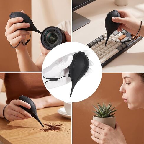 Lens Air Blower with Cleaning Cloth Camera Dust Blower Air Duster | Soft Tip Air Blower Camera Lens Cleaner Air Blower Dust Blaster Lens Blower for Watch Keyboard Cameras Lens Cleaning in Kuwait