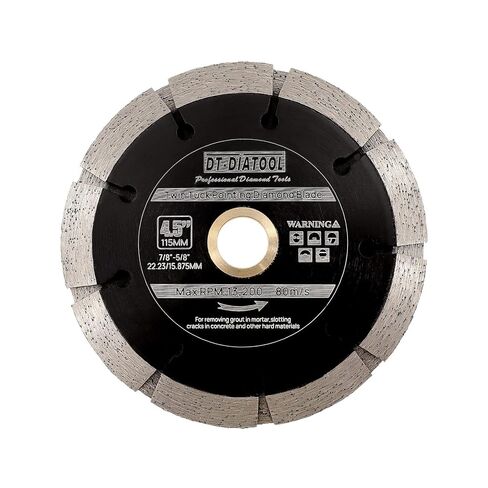 DT-DIATOOL Sandwich Tuck Point Blade - 4-1/2 Inch Mortar Raking Crack Chaser Dual Diamond Blade 7/8"-5/8" Arbor for Mortar Removal,Grout Concrete Asphalt Surfaces Repair,Masonry Brick Stone Cutting in Kuwait