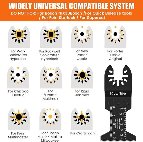 100Pcs Oscillating Saw Blades, 1-3/4" Quick Release Multi Tool Blades Kits Universal Oscillating Tool Blades Wood Plastic Multitool Blades Compatible with Dewalt Ryobi Makita Bosch Craftsman in Kuwait