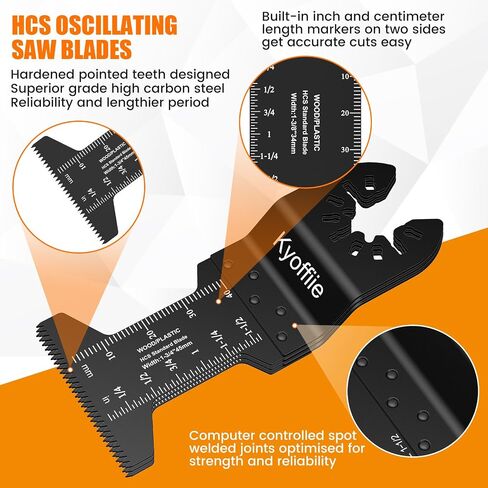 100Pcs Oscillating Saw Blades, 1-3/4" Quick Release Multi Tool Blades Kits Universal Oscillating Tool Blades Wood Plastic Multitool Blades Compatible with Dewalt Ryobi Makita Bosch Craftsman in Kuwait