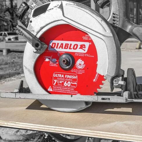 Diablo Ultra Finish Carbide Saw Blade - 7-1/4" Dia., 60 ATB Teeth, 2-Pack | Ideal for Wood - TiCo Hi-Density, Perma-SHIELD Non-stick Coating, Tri-metal Shock Resistant - D0760A in Kuwait