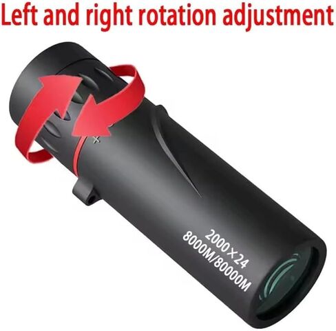 Compact High Power Monocular Telescope, 8X Magnification Portable Single Tube for Hiking, Bird Watching, Stargazing, and Outdoor Adventures in Kuwait