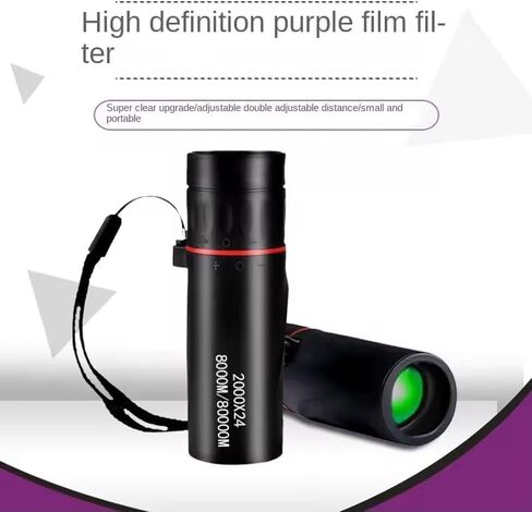 Compact High Power Monocular Telescope, 8X Magnification Portable Single Tube for Hiking, Bird Watching, Stargazing, and Outdoor Adventures in Kuwait