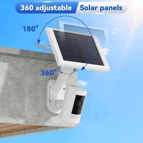Universal 2-in-1 Wall Mount for Camera and Solar Panel, Compatible with Ring Stick Up Cam/Spotlight Cam Battery/Plus/Pro, Blink, Arlo, Wyze, 360° Adjustable, Easy Install Kit in Kuwait