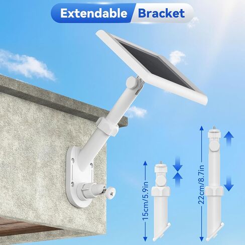 Universal 2-in-1 Wall Mount for Camera and Solar Panel, Compatible with Ring Stick Up Cam/Spotlight Cam Battery/Plus/Pro, Blink, Arlo, Wyze, 360° Adjustable, Easy Install Kit in Kuwait