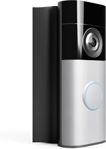 Proprietary Wall Plate Adapter for Ring Wired Doorbell Plus 2nd Gen, Wired Doorbell 2nd Gen and Eufy T8222 - Cleaner Install, Wiring Clearance and Single-Gang Box Coverage - Black in Kuwait