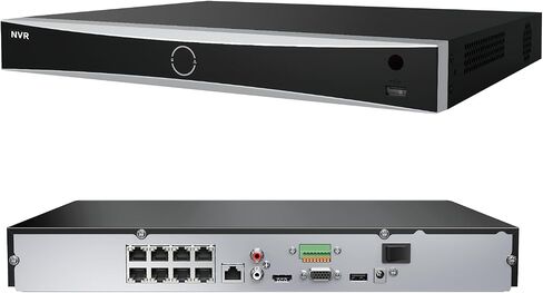 Anpviz AI 12MP/4K 8CH PoE NVR, 2 SATA up to 32TB HDDs, Facial Recognition | Network Video Recorder Supports 12MP IP Cameras, Human/Vehicle Detection, 24/7 Recording, Smart Playback, No Hard Drive in Kuwait