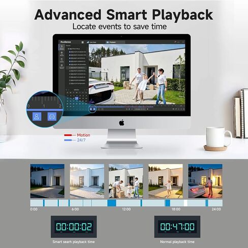 Anpviz AI 12MP/4K 8CH PoE NVR, 2 SATA up to 32TB HDDs, Facial Recognition | Network Video Recorder Supports 12MP IP Cameras, Human/Vehicle Detection, 24/7 Recording, Smart Playback, No Hard Drive in Kuwait