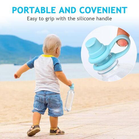 Water Bottle Spout Adapter for Toddlers, 4 Pack No Spill Water Bottle Topper, BPA-Free Silicone, Leakproof, Reusable & Easy-to-Use, Travel Toddler Essentials in Kuwait