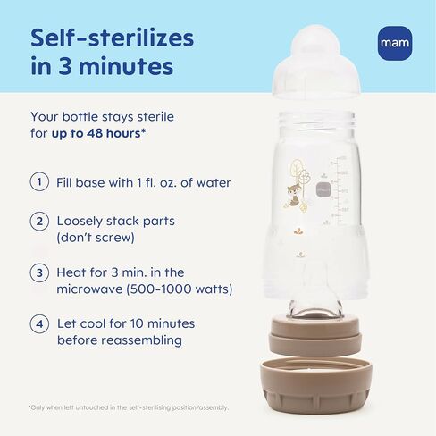 MAM Grow with Baby Anti-Colic+ Bottle & Pacifier Set 0+ Months, Unisex in Kuwait