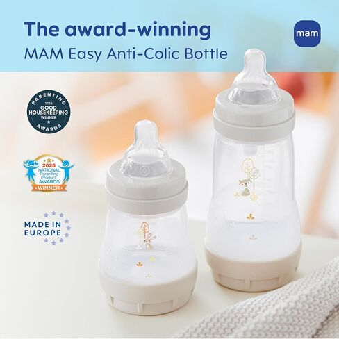 MAM Grow with Baby Anti-Colic+ Bottle & Pacifier Set 0+ Months, Unisex in Kuwait
