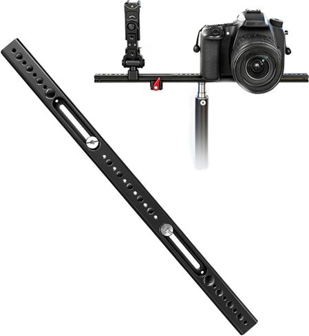 Camera NATO Rail Compatible with DSLR Cameras, Aluminum Alloy Extended NATO Slide Rail with 1/4" 3/8" ARRI Holes in Kuwait