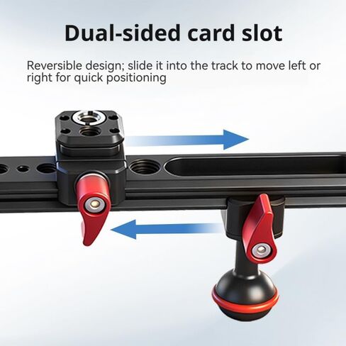 Camera NATO Rail Compatible with DSLR Cameras, Aluminum Alloy Extended NATO Slide Rail with 1/4" 3/8" ARRI Holes in Kuwait