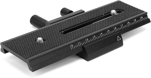 2 Way Macro Focusing Rail Slider, Camera Rail Slider for Close up, Precision Dual Direction Adjustment with 1/4" Mounting Screw for DSLR Cameras in Kuwait