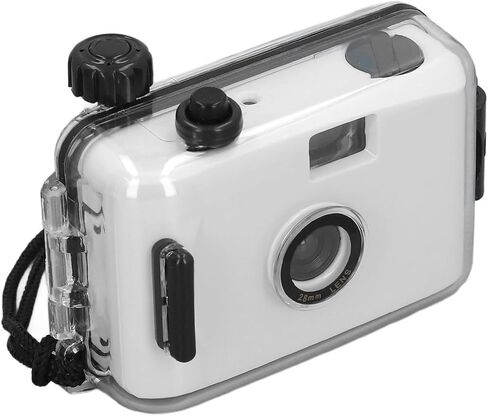 Yosoo Health Gear Reusable 35MM Film Camera, Water ToleranceOutdoor Snorkeling Camera with 1/100s Shutter Speed, F/9 28MM Lens (Black White) in Kuwait
