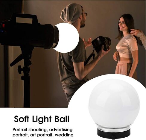 15cm Soft Light Ball Flash Lampshade Diffuser, Universal Studio Light Modifier for Bowens Mount 360 Even Lighting Globe for Portrait Product Wedding Photography in Kuwait