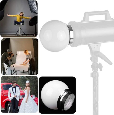 15cm Soft Light Ball Flash Lampshade Diffuser, Universal Studio Light Modifier for Bowens Mount 360 Even Lighting Globe for Portrait Product Wedding Photography in Kuwait