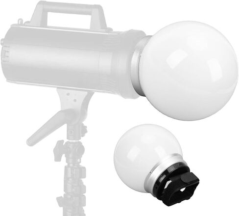 15cm Speedlight Softbox Diffuser Ball Fit Square Head Camera Flashes, 360 Soft Light Sphere Flash Modifier with Hook Loop Strap, Flash Diffuser for Portrait Wedding Photo in Kuwait