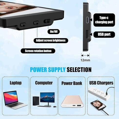 5" Selfie Monitor Screen with Bluetooth Remote for Vlog Streaming | 5-in low latency back camera monitor with clip bracket and Bluetooth remote, for vlogging, TikTok and YouTube live broadcast in Kuwait
