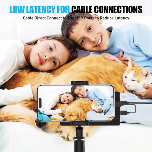5" Selfie Monitor Screen with Bluetooth Remote for Vlog Streaming | 5-in low latency back camera monitor with clip bracket and Bluetooth remote, for vlogging, TikTok and YouTube live broadcast in Kuwait