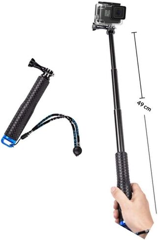 Toddmomy Waterproof Aluminum Alloy Camera Monopod 19-inch Telescopic Compact Monopod for Digital Cameras and Camcorders with Rubber Grip, Multi-Purpose Photography Accessories for Outdoor in Kuwait