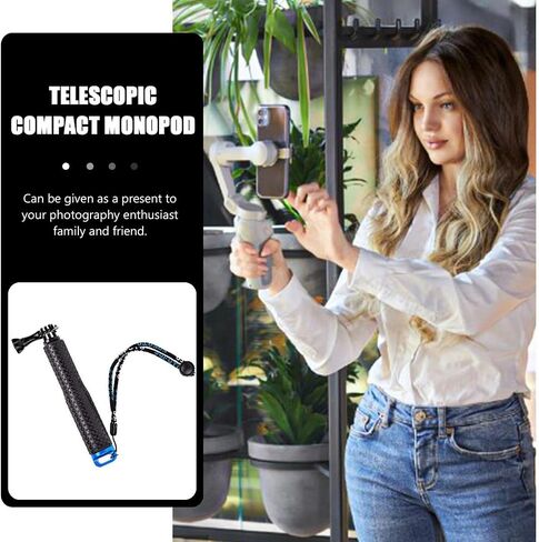 Toddmomy Waterproof Aluminum Alloy Camera Monopod 19-inch Telescopic Compact Monopod for Digital Cameras and Camcorders with Rubber Grip, Multi-Purpose Photography Accessories for Outdoor in Kuwait