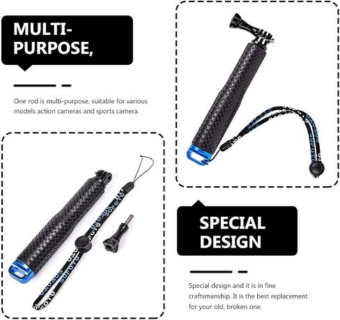 Toddmomy Waterproof Aluminum Alloy Camera Monopod 19-inch Telescopic Compact Monopod for Digital Cameras and Camcorders with Rubber Grip, Multi-Purpose Photography Accessories for Outdoor in Kuwait