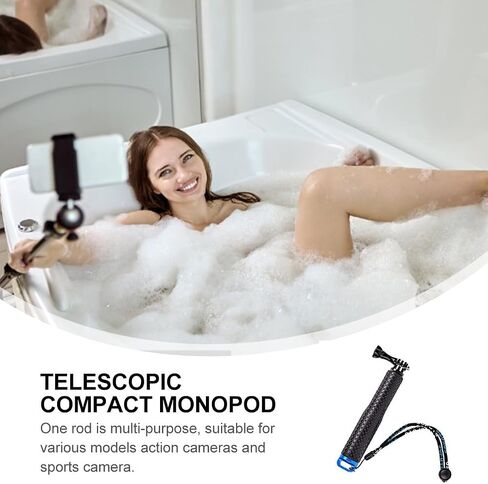 Toddmomy Waterproof Aluminum Alloy Camera Monopod 19-inch Telescopic Compact Monopod for Digital Cameras and Camcorders with Rubber Grip, Multi-Purpose Photography Accessories for Outdoor in Kuwait