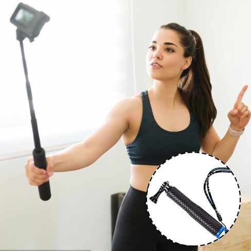 Toddmomy Waterproof Aluminum Alloy Camera Monopod 19-inch Telescopic Compact Monopod for Digital Cameras and Camcorders with Rubber Grip, Multi-Purpose Photography Accessories for Outdoor in Kuwait