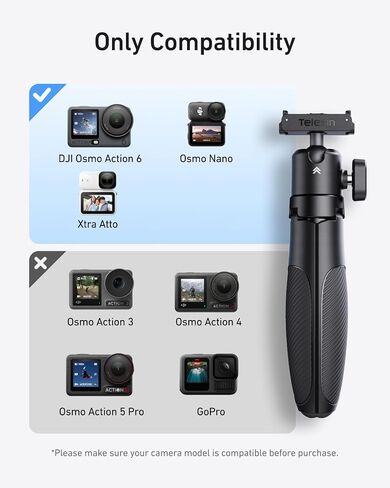 TELESIN Mini Selfie Stick Tripod, Magnetic Quick Release Selfie Sticks in Kuwait