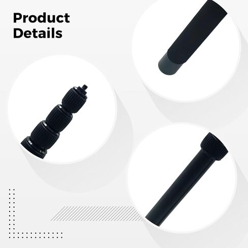 5-Section Extendable Selfie Stick, 61 in Aluminum Alloy Camera Boom Pole, 6.6 lbs / 3 kg Load Capacity, Anti-Slip Grip, Compatible with Insta360 Camera, 1/4" Threaded Mount in Kuwait