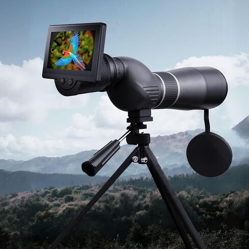 Eujgoov WT1 Microscope Electronic Eyepiece 4.3 Inch IPS Full View TFT Display Screen 1MP HD Universal Digital Eyepiece for Monocular Binocular Built in Battery in Kuwait