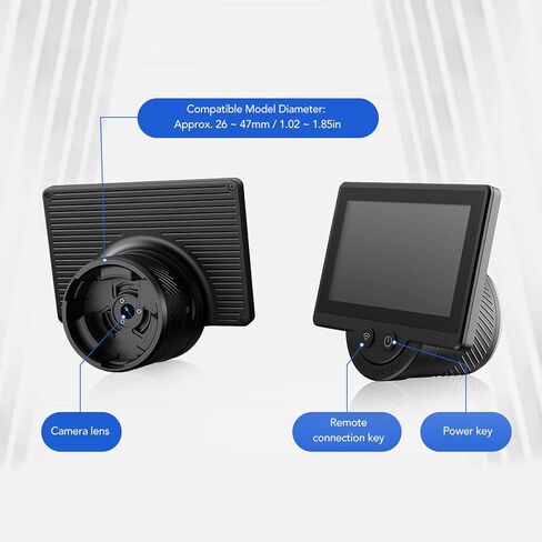 Eujgoov WT1 Microscope Electronic Eyepiece 4.3 Inch IPS Full View TFT Display Screen 1MP HD Universal Digital Eyepiece for Monocular Binocular Built in Battery in Kuwait