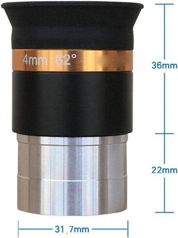 Tbest 62 Degree Aspheric Eyepiece 4mm Length 1.25 Inch Telescope Eyepiece with Fully Coated Optics for Lunar and Planetary Observation in Kuwait