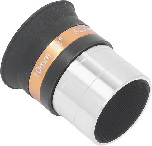 10mm Aspherical Wide Angle Eyepiece for 1.25 Inch Astronomical Telescope, 62 Degree Field of View, Multi - Coated Optical Glass with Soft Eye Cup, Aluminum Alloy in Kuwait